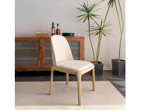 Jedálenská stolička Zentra - prírodná / béžová