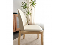Jedálenská stolička Zentra - prírodná / béžová