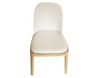 Jedálenská stolička Zentra - prírodná / béžová