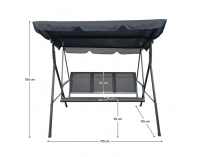 Záhradná hojdačka Zera - sivá