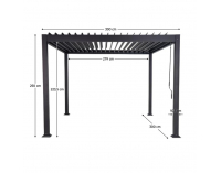 Hliníková bioklimatická pergola Zia 300x300 cm - antracit