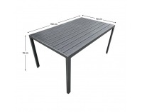 Záhradný stôl Zinan - čierna
