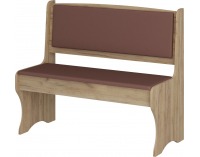 Lavica do kuchyne ZKU-02 - craft zlatý / hnedá ekokoža