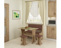 Lavica do kuchyne ZKU-02 - craft zlatý / hnedá ekokoža