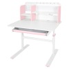 Rastúci písací stolík Adan - ružová / biela