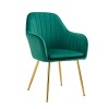 Jedálenské kreslo Adlam New - smaragdová (Velvet) / zlatá