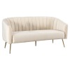 Trojsedačka Bagy - béžová (Velvet) / zlatá Trojsedačka Bagy - béžová (Velvet) / zlatá