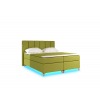 Čalúnená manželská posteľ s úložným priestorom Barino 160 - zelená