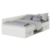 Posteľový rám s úložným priestorom Boat 120 - biela