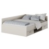 Posteľový rám s úložným priestorom Boat 140 - kašmír
