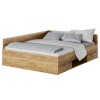 Posteľový rám s úložným priestorom Boat 160 - dub artisan