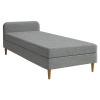 Čalúnená jednolôžková posteľ s matracom Bruny 110 - sivá Čalúnená jednolôžková posteľ s matracom Bruny 110 - sivá