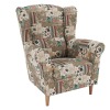 Kreslo (ušiak) Charlot - vzor patchwork Viorica 1