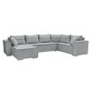 Rohová sedačka U s rozkladom Colin U Uni L/P - svetlosivá
