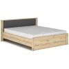 Manželská posteľ s roštom Daicos LB-140 140x200 cm - dub artisan / sivá