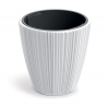 Plastový kvetináč DBOR240S449 23,9 cm - biela Plastový kvetináč DBOR240S449 23,9 cm - biela