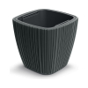 Plastový kvetináč DBOS300419U 29 cm - tmavosivá