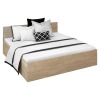 Manželská posteľ s kovovým roštom Doli 180x200 cm - dub sonoma