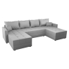 Rohová sedačka U s rozkladom Duan U Uni L/P - sivá