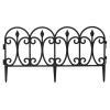 Obruba trávnika / záhradný plôtik (5 ks) Fadil New - čierna