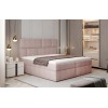 Čalúnená manželská posteľ s úložným priestorom Ferine 165 - ružová