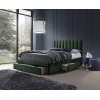 Čalúnená manželská posteľ s úložným priestorom Grace 160 - tmavozelená (Velvet)