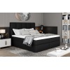 Čalúnená manželská posteľ s úložným priestorom Grosio 165 - čierna (Soft 11)