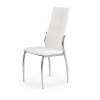 Jedálenská stolička K209 - biela / chróm