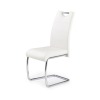 Jedálenská stolička K211 - biela / chróm