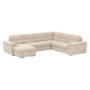 Rohová sedačka U s rozkladom a elektrickou funkciou výsuvu Hella Roh U P - béžová