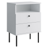 Nočný stolík Igne Typ 1 - biela / čierna