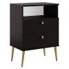 Nočný stolík Igne Typ 2 - čierna / zlatá