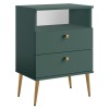 Nočný stolík Igne Typ 2 - zelená / zlatá