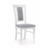 Jedálenská stolička Konrad - biela / sivá