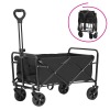 Skladací záhradný vozík Karil - čierna