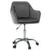Kancelárske kreslo Klian - sivá (Velvet) / chróm