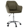Kancelárske kreslo Klian - sivohnedá taupe (Velvet) / chróm