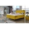 Čalúnená manželská posteľ s úložným priestorom Lazio 160 - žltá