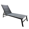 Polohovateľné záhradné lehátko Lopez - čierna