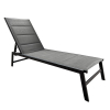 Polohovateľné záhradné lehátko Lopez - čierna / sivá