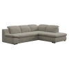Rohová sedačka s rozkladom a úložným priestorom Loreta Roh P - hnedosivá (taupe)