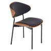 Jedálenská stolička Marsia - čierna / orech / čierna