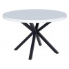 Okrúhly jedálenský stôl Medor - biela / čierna