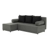 Rohová sedačka s rozkladom a úložným priestorom Mexx L - sivá / čierna