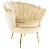 Kreslo Nobleo - béžová (Velvet) / zlatá