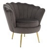 Kreslo Nobleo - sivohnedá (Velvet) / zlatá