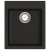 Granitový kuchynský drez so sifónom Odi ONB 01-42 41,5x49 cm - čierna