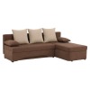 Rohová sedačka s rozkladom Polaris New L/P - hnedá / béžová