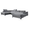Rohová sedačka U s rozkladom Poly Roh U L - sivá