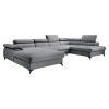 Rohová sedačka U s rozkladom Poly Roh U P - sivá